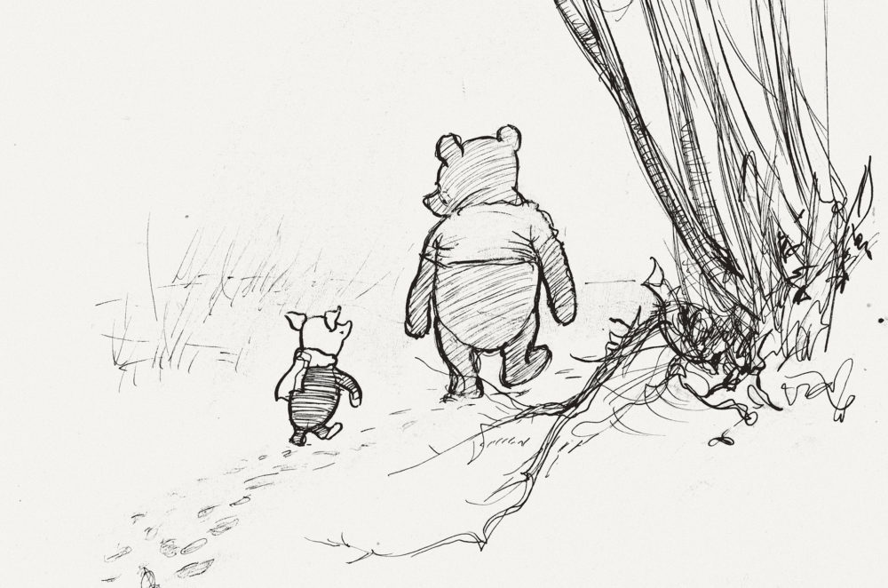 Illustration of Pooh and PIglet from 'Winnie the Pooh'